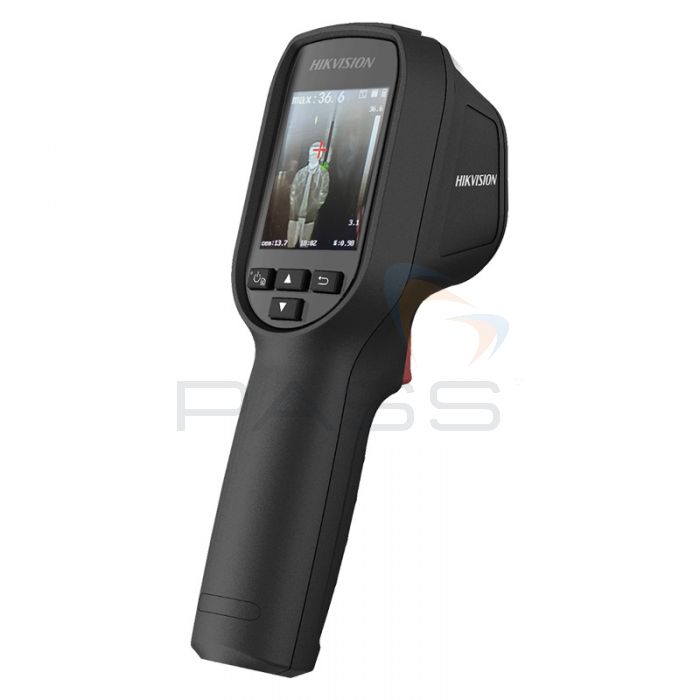 Hikvision DS-2TP31B-3AUF Temperature-Screening Thermal Camera aimed right