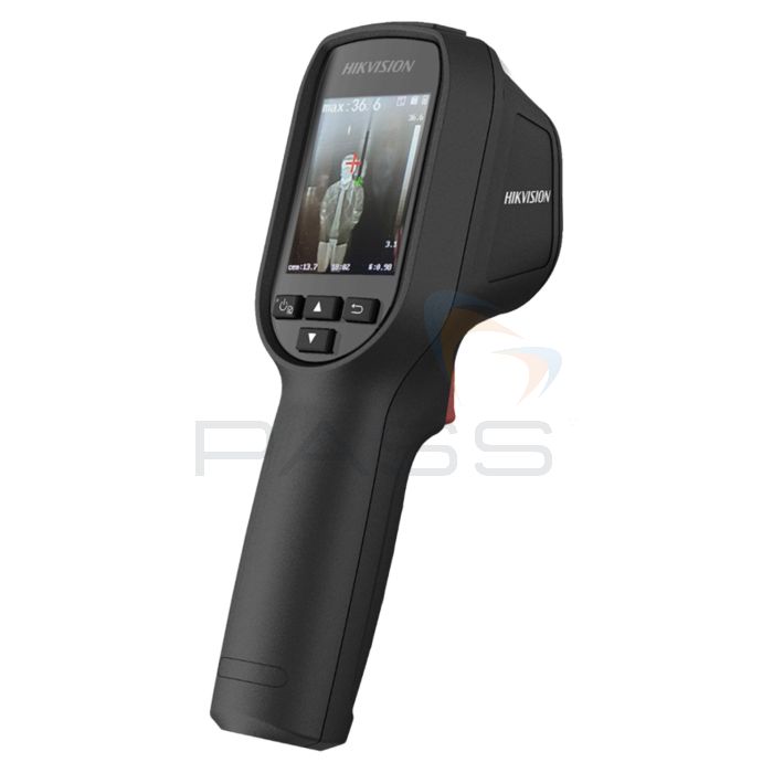 Hikvision DS-2TP31B-3AUF Temperature-Screening Thermal Camera aimed right