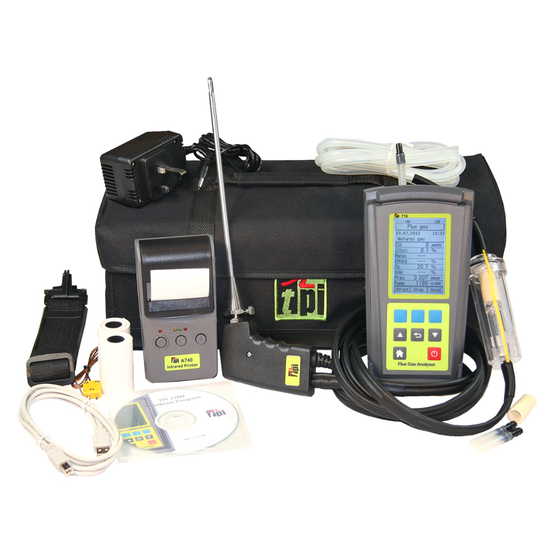 TPI 716 Flue Gas Analyser - Kit 1 TPI 716 Kit 1