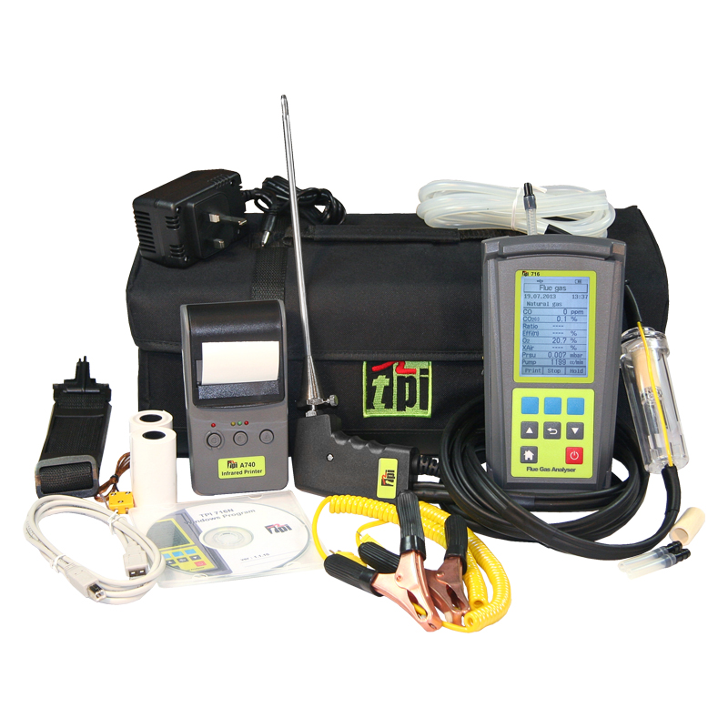 Tpi 716 Flue Gas Analyser - Kit 2 TPI 716 Kit 2