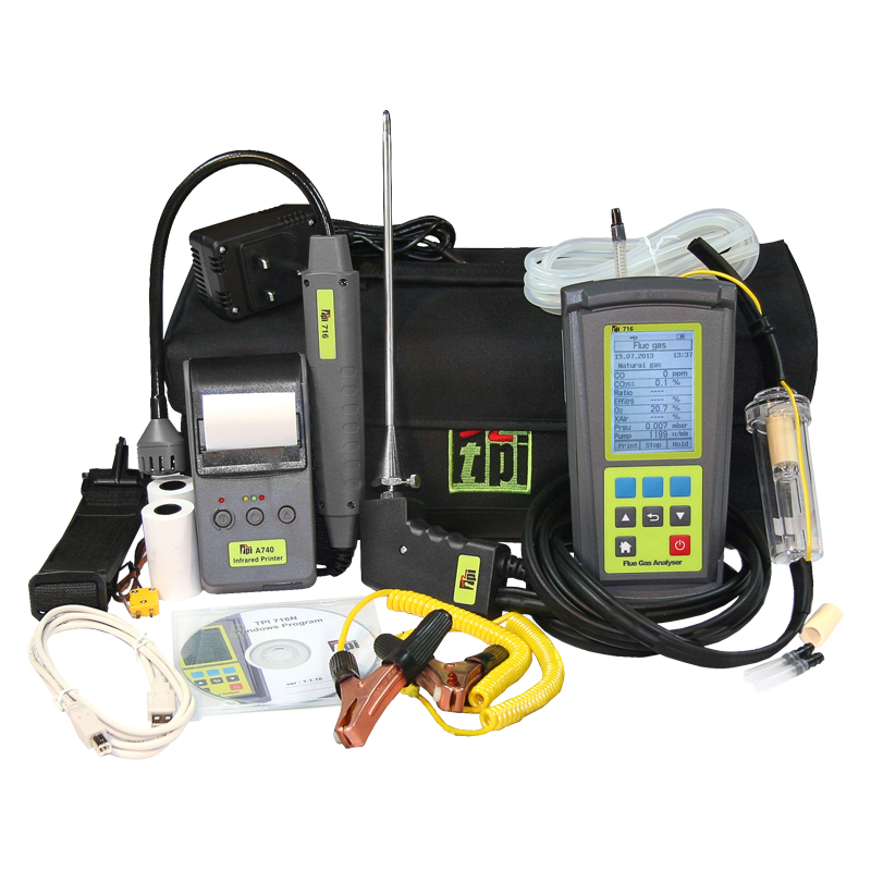 TPI 716 Flue Gas Analyser - Kit 4 TPI 716 Kit 4
