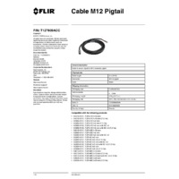 FLIR T127605ACC Cable - M12 to Pigtail - Datasheet