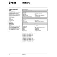 FLIR T199300ACC Battery for FLIR's T5XX Thermal Cameras -Datasheet