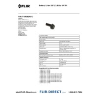 FLIR T198530 Battery - Datasheet